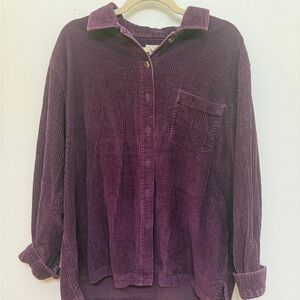 VINTAGE L.L. Bean Deep Purple Corduroy Shirt